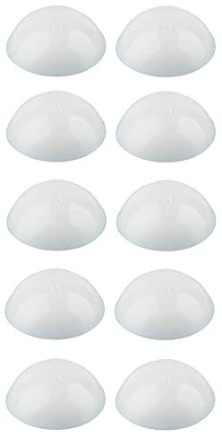 cyclingcolors 10x cache vis avec lèvre étanchéité pour vis cylindrique bombée capuchon protection bouchon meuble, blanc 14mm