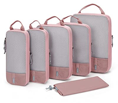 BAGSMART Kleidertaschen Set 6 Teilig packtaschen Kompression Packwürfel Set mit Wäschesack für Rucksack,reise organizer,Koffer Organizer auf Travel