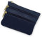 FIONCCI Porte-monnaie Femme Cuir Véritable Petit avec Fermetures Éclair - Porte-monnaie, bleu marine, Classique