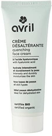 Avril - Crème Désaltérante Bio - Hydratation Intense - Acide Hyaluronique - Aloe Vera Bio - 99% d'Origine Naturelle - Fabriqué en France - 50ml
