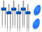 Zwillings-Stretch-Nadeln,Zwillings-Universal-Nadel,Nähmaschinennadeln,Zwillingsnadel Jersey,Zwillingsnadel Stretch,6Pcs Jersey Nadeln,mit 2Pcs Nadeleinfädler,für alle gängigen Haushalts-Nähmaschinen