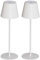 Led Akku Tischlampe Weiß 2er Set stufenlos dimmbar IP54 - Tischlampe Esstisch 3000k,Led Stehlampe batteriebetrieben 369mm, Nachttisch Lampe nachttisch lampe kabellos, Led Tischleuchte kabellos