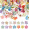 Jwogngls 120 Stück Mini Künstliche Blumen, Gänseblümchen Blütenköpfe Kunstblumen Bunt, Seidenblumen Köpfe Deko Blumen Klein Blumenköpfe