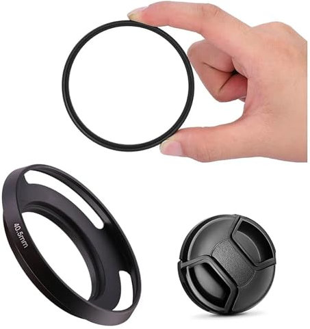 Tapa de Parasol de Lente de Metal con Filtro UV de 43 mm, for Lente For Canon RF 16 mm F2.8 STM/RF 50 mm F1.8 STM en cámara EOS R RP R3 R5 R6