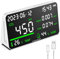 7-in-1 Indoor Air Quality Monitor,Desktop CO2/TVOC/HCHO Detector with Temperature,Humidity,Time & Date Display,High Accuracy,Ideal for Wildfire Monotoring,Home,Office,and School Use