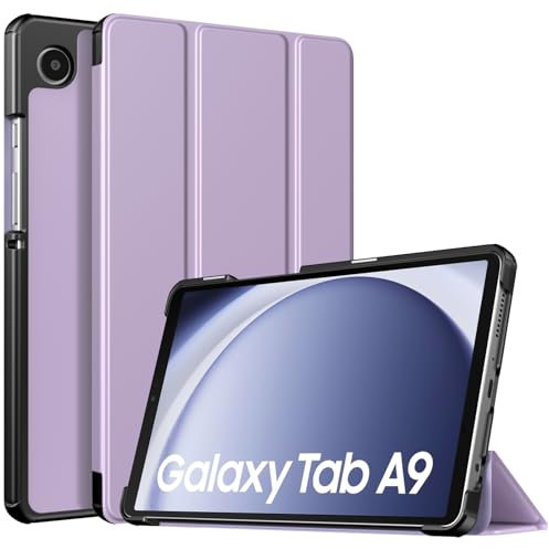 TiMOVO Coque Compatible avec Samsung Galaxy Tab A9 8,7 2023, Étui de Protection Fin et Léger avec Dos en PC Rigide pour Samsung Galaxy Tab A9 8,7 SM-X110/X115/X117, Lilas