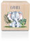 GRAVURZEILE Spardose aus Holz - Safari Tiere - mit Namen personalisiert - Personalisierte Geschenke für Mädchen & Jungen zum Geburtstag Kommunion Einschulung - Geschenk für Kinder - Elefant