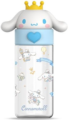 Roffatide Cartoon Cinnamoroll sucre gobelet en plastique bouteille portable tumbler voyage tasse Shaker en plastique bouteille d'eau droite tasse de l'eau Rail bouteille Portable Anti - fuite