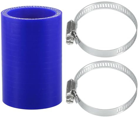 Motoforti 1 Set Tubo in Silicone Blu per Auto da 40mm (1.57) ID, Lunghezza 76mm (2.99) a 0 Gradi con Morsetti, Tubo Refrigerante Universale per Auto