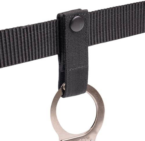 Polizei-Handschellenhalter für den Einsatzgürtel, Schnappverschluss, Handschellenhalter, Schnellverschluss-Clip-Haken für Handschellen, Strafverfolgungsbehörden, robuster Nylon-Handschellengurt,