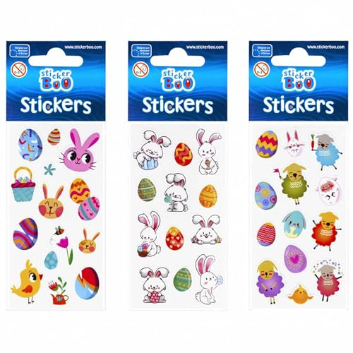 Set mit bunten Osterstickern, Aufkleber für Kinder