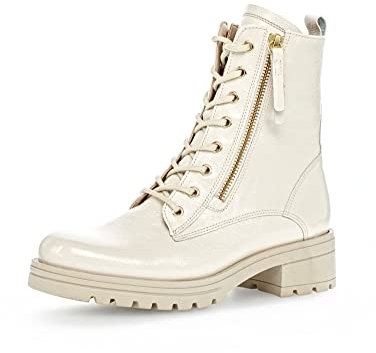 Gabor Damen Schnürstiefeletten, Frauen Stiefeletten,Winterschuhe,gefüttert,Boots,Stiefel,Bootee,Booties,Latte(Flaush/Gold),37.5 EU / 4.5 UK