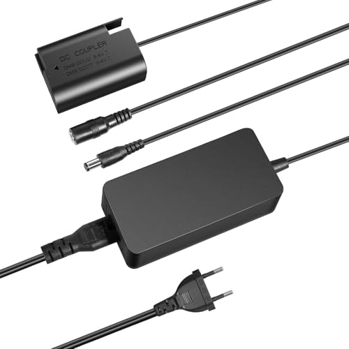 NEEWER DMW-BLK22 AC Netzteil Adapter und DC Koppler Dummy Akku Ladegerät Set Kompatibel mit Panasonic Lumix DC-S9 G9 S5 GH5 GH6 S5II S5M2 GH5M2, DR-BLK22