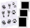 Zemiu Impronta Mani e Piedi Neonati Inchiostro 10x8 cm, Kit Impronte Neonato 3Pcs Impronte di Mani e Piedi Cuscinetto del Timbro SenzaTocco non Tossici Sicuri,Kit Impronta Cane/Gatto-Nero