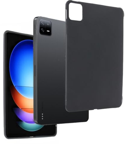 REY Funda Carcasa Negra para XIAOMI Pad 6S Pro 12,4, Anti-Deslizante Negra, Elegante y Ligera, TPU Flexible Premium