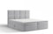 Extrasen Bett Boxspringbett 200x200 cm Polsterbett Mit 2 Matratzen 2 Bettkasten Stauraum Bettgestell Doppelbett Stoffbett Kopfteil Schmutzabweisend BARO Hellgrau