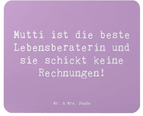 Mr. & Mrs. Panda Mauspad Spruch Mama Ratschläge - Geschenk, Beste Lebensberaterin, Computer zubehör, handgemacht, Mutter, Büroausstattung,