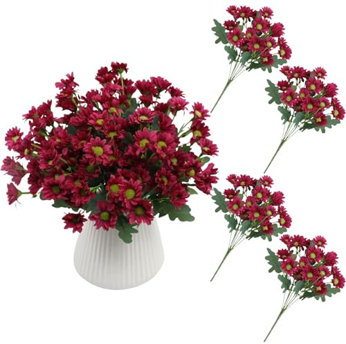 astylishome Artificial Flowers Outdoor Geraniums Vintage Artificial Silk Flowers Bouquets Wedding Decoration Home Table Kitchen Office Garden Bridal Greenery Plants 3611