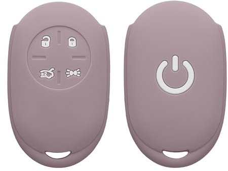 kwmobile Autoschlüssel Silikon Hülle kompatibel mit FIAT 500E 4-Tasten Autoschlüssel - Schlüsselhülle in Purple Cloud