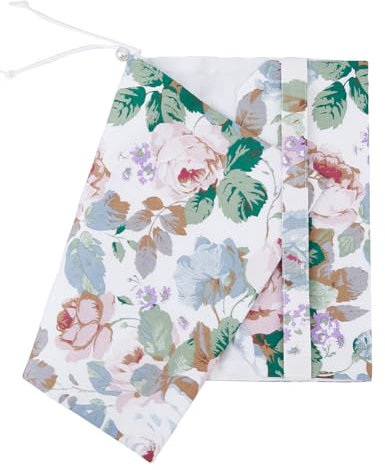 SUPERFINDINGS Cloth Book Cover Protector A5 White Rectangle Scrapbook Cover with Flower Pattern for Hardcover