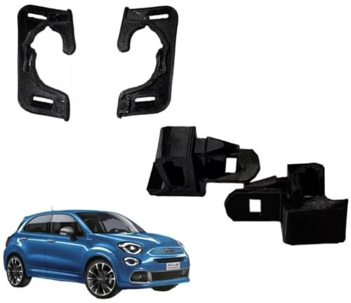 Generico Kit Completo Coppia Ganci e Gommini rinforzati Supporto mensola cappelliera Baule Fiat 500X