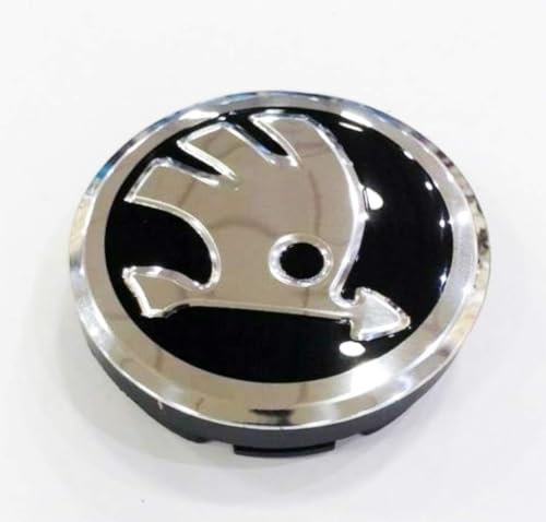 MAALLOP Rad-Emblem-Abzeichen-Logo-Aufkleber, Wasserdicht, Staubdicht, Rostfrei, Auto-Radnabenkappen, Compatible für Skoda Fabia, Octavia, Superb, Yeti