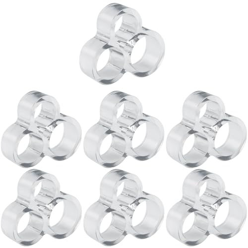 easyBee Lot de 7 butées murales pour poignées de porte, antichoc, anti-rayures, en silicone, pour portes de chambre, silencieux, transparent