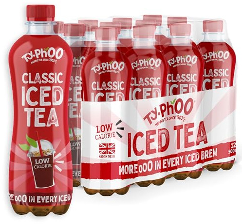 Typhoo • Classic Iced Tea • Ready-to-Drink • 12 x 500ml | Classic Iced Tea • Ready-to-Drink Soft Drink • Low Calorie • 12 x 500ml Bottles