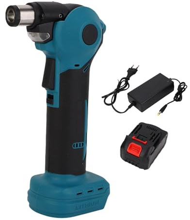 FTVOGUE Martillo de Clavos Inalámbrico Eléctrico sin Escobillas con Batería con Cabezal Ajustable de 3 Posiciones 0° 45° 90° Portabrocas Magnético para Proyectos de Carpintería (Enchufe de la UE)