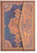 Paperblanks 12-Monatskalender 2025, Safawidisch Indigo, Mini, Horizontal, mit Klappumschlag