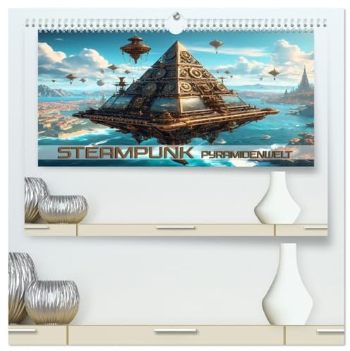 Steampunk Pyramidenwelt (hochwertiger Premium Wandkalender 2026 DIN A2 quer), Kunstdruck in Hochglanz: Beeindruckende Bilder futuristischer ... in einer fiktiven Welt (CALVENDO Technologie)