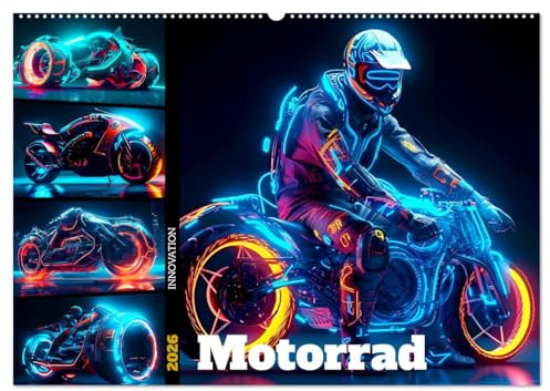 Motorrad Innovation (Wandkalender 2026 DIN A2 quer), CALVENDO Monatskalender: Entdecke die Zukunft des Motorrads aus der KI. (CALVENDO Sport)