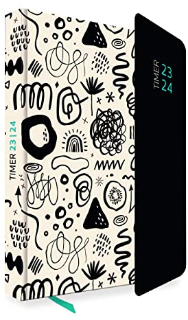Trötsch Schülerkalender mit Klappe Doodle 23/24: Schulplaner Hausaufgabenheft Timer Terminkalender