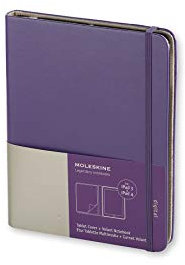 etui slim ipad 3/4 violet + bloc notes violet