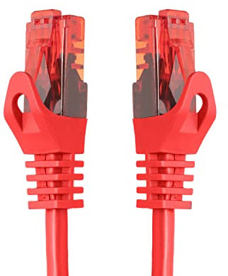 BIGtec 1m LAN Kabel Netzwerkkabel Patchkabel Ethernet 2 x RJ45 Stecker High Speed rot kompatibel zu Cat.5 Cat.6 Cat.7 Cat.8 Switch Router Modem Patchpanel Access Point Patchfeld