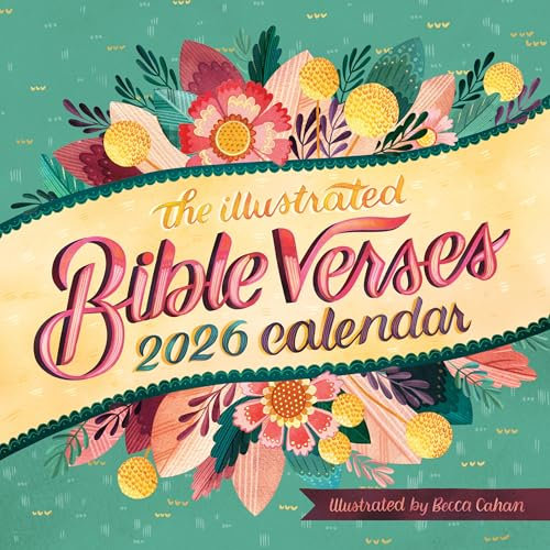 Illustrated Bible Verses Wall Calendar 2026: Timeless Wise Words of the Bible