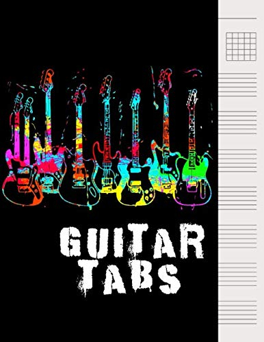 Guitar Tabs: Large Blank Tablature Notebook Music Sheet Gift for Husband Boyfriend Guitarist - Electric Guitars