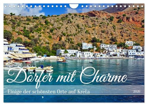 Dörfer mit Charme (Wandkalender 2026 DIN A4 quer), CALVENDO Monatskalender: Einige der schönsten Orte auf Kreta (CALVENDO Orte)