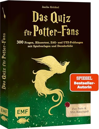 Das magische Quiz für Harry Potter-Fans: XXL-Rätselspaß: Teste dein Wissen mit 300 Fragen, Häusertest, ZAG- und UTZ-Prüfungen, Spielvorlagen, Fun Facts und mehr! Mit Decoderfolie