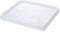 Rubbermaid Commercial Products Plastic Food Storage Container Lid, Square, White, 3.8 and 7.6 L