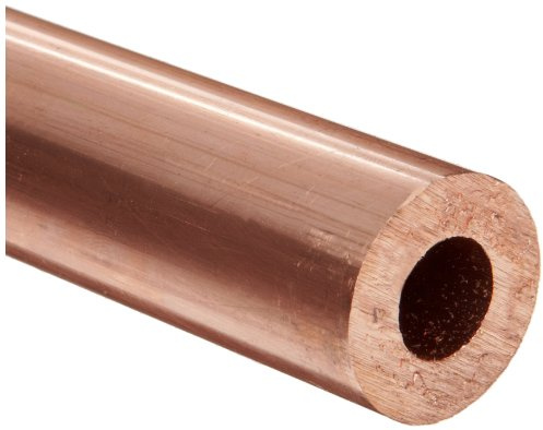 Kupfer 101-h04 Rundrohr, ASTM F68, 5,1 cm OD, 4,8 cm ID, 0,2 cm Wand, 213,4 cm Länge