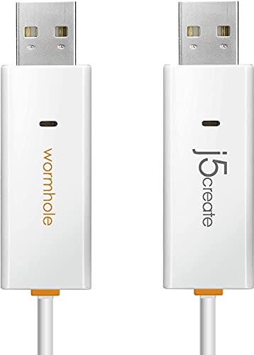 j5create Daten-, Tastatur- und Maus-Sharing/Übertragung USB-Kabel Datenübertragung zwischen Mac und Windows [Wormhole Switch] (JUC400)