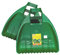 Whitefurze G25LG1 - Set de 2 Escoba para Hojas en Forma de Mano, Color Verde