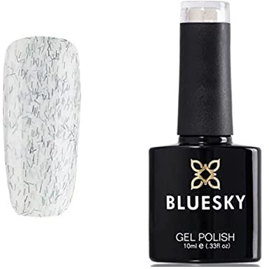 Bluesky Gel Nail Polish, Sweet Dreams Bsh041, White Glitter, Long Lasting, Chip Resistant, 10 ml (Requires Curing Under UV LED Lamp)