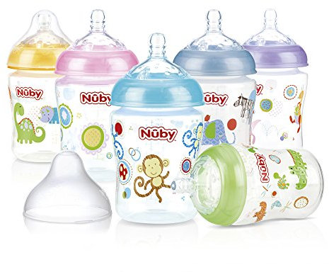 Nûby 011926 weithalsflasche Polypropylen, 270 ml, mehrfarbig