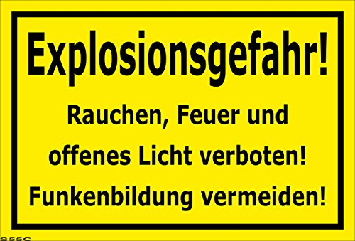 Melis-Folienwerkstatt Schild Explosions-Gefahr - 15x10cm - 3mm Hartschaum – 20 VAR S00060-055-C