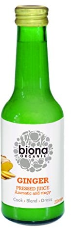 Biona Organic Ginger Pressed Juice 200 ml, Pack of 3
