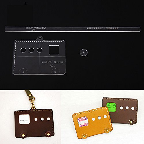 NW Porte-cartes en acrylique Motif cuir acrylique Modèle en cuir pour sac à cartes