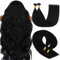 YoungSee Extensions Echthaar Bondings Schwarz Remy Bondings Echthaar Schwarz U Tip Extensions Echthaar Bonding Extensions Echthaar 1g Keratin Extensions Echthaar 35 cm 50g #1