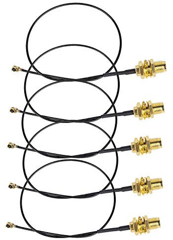 OxoxO Cavo coassiale adattatore, da RP SMA femmina a UFL/u.FL/IPX/IPEX RF, 20cm, per mini schede PCIe, Xbox, adattatori WiFi, antenne per FPV, trasmettitori GSM/3G/GPS/4G